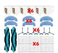 CIENUWPD Piezas Cepillo Lateral Principal Filtro Bolsa de trapeador para MONSGA MS1 MAX,para Proscenic Q8 MAX,para Mova E10,para Liectroux M70 Pro,para Mamibot EXVAC700 Pioneer(Set V)