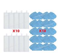 CIENUWPD Piezas de aspiradora Rodillo Cepillo Lateral Filtro HEPA Paño de fregona para Rowenta para Tefal Explorer Serie 60/RG7447, RG7455, RG7447wh(Set O)