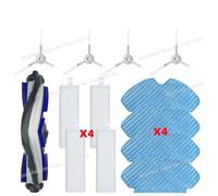 CIENUWPD Piezas de aspiradora Rodillo Cepillo Lateral Filtro HEPA Paño de fregona para Rowenta para Tefal Explorer Serie 60/RG7447, RG7455, RG7447wh(Set L)