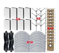 CIENUWPD Piezas de aspiradora Rodillo Cepillo Lateral Filtro HEPA Trapeador Paño Bolsa para Polvo Accesorios para Eufy G50 Hybrid, L60 Hybrid / L60 Hybrid SES(Set K)