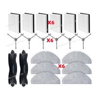 CIENUWPD Piezas de aspiradora Rodillo Cepillo Lateral Filtro HEPA Trapeador Paño Bolsa para Polvo Accesorios para Eufy G50 Hybrid, L60 Hybrid / L60 Hybrid SES(Set C)