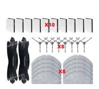 CIENUWPD Piezas de aspiradora Rodillo Cepillo Lateral Filtro HEPA Trapeador Paño Bolsa para Polvo Accesorios para Eufy G50 Hybrid, L60 Hybrid / L60 Hybrid SES(Set D)