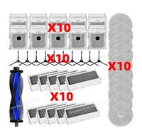 CIENUWPD Piezas de aspiradora Rodillo Principal Cepillo Lateral Cubierta Filtro HEPA Paño de fregona Bolsa para Polvo Accesorios para Ecovacs DEEBOOT Mini(Set D)