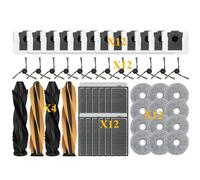 CIENUWPD Piezas de aspiradora Rodillo Principal Cepillo Lateral Filtro HEPA Paño de fregona Bolsa para Polvo para Dreame S40/X50 Ultra/L50 Ultra/S50/X50Pro(52PCS)
