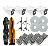 CIENUWPD Piezas de aspiradora Rodillo Principal Cepillo Lateral Filtro HEPA Paño de fregona Bolsa para Polvo para Dreame X50 Master/ X50s Pro Master / L40s Pro Ultra(Set P)