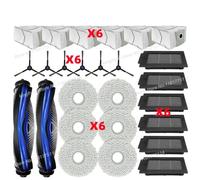 CIENUWPD Piezas de aspiradora Rodillo Principal Cepillo Lateral Filtro HEPA Paño de fregona Bolsa para Polvo para ECOVACS T50 Pro Omni / T50 Omni(Set Q)