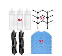 CIENUWPD Piezas de aspiradora Rodillo Principal Cepillo Lateral Filtro HEPA Paño de fregona para Grundig VCR 4230, VCR 6230, VCR 7230(Set D)