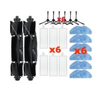 CIENUWPD Piezas del paño de fregona con Filtro HEPA, Cepillo Lateral Principal y Rodillo para Tefal Rowenta X-plorer Serie 75S RR8577WH / 75S+ RG8597W(Set K)