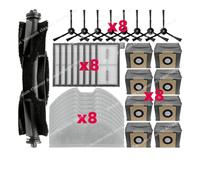 CIENUWPD Repuestos para aspiradora Robot, Cepillo Lateral Principal, Filtro HEPA, paño de fregona, Bolsa para Polvo para Eufy Clean X8 Pro SES(Set Q)