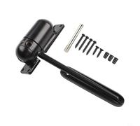 Cierrapuertas ajustable de alta resistencia, clasificación de fuego de 30 minutos, con resorte para puertas montadas de hasta 68 kg, construcción de aleación de zinc, acabado negro