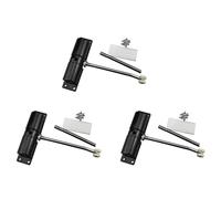 Cierrapuertas automático ajustable para el hogar, con correa negra y ruedas, 3 unidades