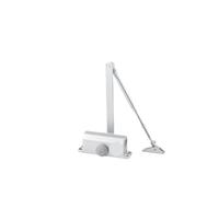 Cierrapuertas AutomáTico Cierrapuertas automático de 25-85 kg con posicionamiento hidráulico velocidad ajustable y soporte protector(Silver-20-45KG)