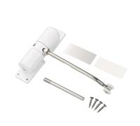 Cierrapuertas automático con resorte, Soporte automático ajustable hidráulico de la superficie aleación aluminio del muelle puerta multicolor(White)