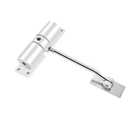 Cierrapuertas automático de resorte ajustable para puerta interior con barra de ajuste y tornillos (blanco)