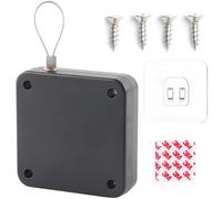 Cierrapuertas Automático Negro,Fuerza 1200G y Cable de 1,28 m,Instalación Sin Taladro ni Agujeros,Para la Mayoría de Puertas Interiores,Ideal para Casa, Oficina y Dormitorio