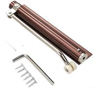 Cierrapuertas automático silencioso con tensión ajustable y construcción de aluminio para un control fiable de la puerta y un funcionamiento suave (rojo antiguo mate)