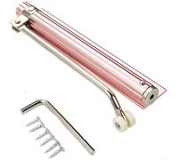 Cierrapuertas automático silencioso y ajustable con construcción de aluminio resistente, compatible tanto para puertas zurdas como diestras a través de rotación de 180 grados (oro brillante)