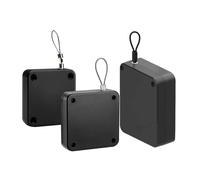 Cierrapuertas automático sin perforación, con cordón, cierre de puerta de superficie ajustable, tipo de soporte, cierre automático de puerta (negro 500 g)