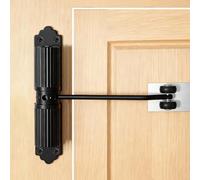 Cierrapuertas automático - Tensión de resorte ajustable con rodillo suave - Cierrapuertas de aluminio silencioso y suave para puertas interiores y exteriores, hogar, oficina, puerta de jardín