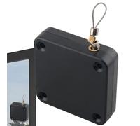 Cierrapuertas con mampara para baño - 7,1x6,5 cm, Cierrapuertas automático ABS, Mecanismo sin perforaciones con cable de acero | Hardware de puerta de pantalla de vidrio deslizante para artículo fuert