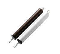 Cierrapuertas con tope de 35 kg, neumático, hidráulico, con posicionamiento de velocidad ajustable, soporte de madera for el hogar, hardware(Brown-silver)