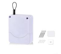 Cierrapuertas correderas con cable de 1,5 metros de longitud para un montaje seguro en puertas de vidrio de aluminio, puertas de madera maciza y puertas correderas dobles (blanco)