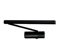 Cierrapuertas Hidráulico Automático Ajustable PALMAT con Brazo Guía Deslizante y Cubierta de Hierro para Trabajo Pesado (Negro)