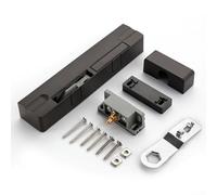 Cierrapuertas hidráulico para puertas de madera con amortiguador amortiguador para un cierre suave y silencioso (negro-derecho)