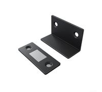 Cierrapuertas magnético invisible con fuerte poder de cierre para armarios, cajones y armarios, pestillo magnético en forma de L para muebles (negro)