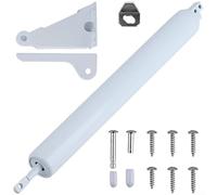 Cierrapuertas neumático ajustable con función de apertura para puertas de tormenta de seguridad de pantalla de salida, herrajes de aleación de aluminio blanco, cierre suave y silencioso