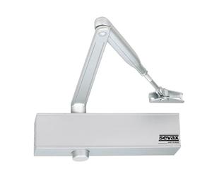 Cierrapuertas piñón cremallera - Brazo brújula F2 a 4 plata SEVAX - ESV7184
