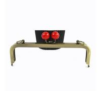 Cierre Bolso 1/2 piezas Deepeel 20 cm, asas de metal con cabeza perla for bolso, marco monedero, cierre beso para Bricolaje(Bronze-Red,20cm-1Pc)