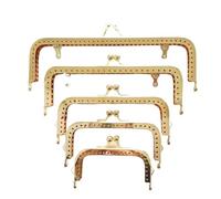 Cierre Bolso 10 asas de metal for bolso mano, 8,5 a 18, cm, for, accesorios, cierre beso, 4 colores para Bricolaje(Light gold,10.5cm)