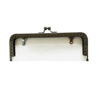 Cierre Bolso 10 asas de metal for bolso mano, accesorios for, cierre beso, 4 colores para Bricolaje(10PCS-15.5cm-black)