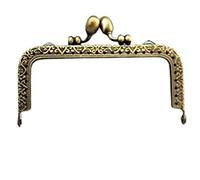 Cierre Bolso Colgador de marco monedero en relieve, rectángulo, bronce, Metal, cierre beso, accesorios for manija, bolso hecho a mano, piezas for bolsos Diy Reemplazos(15cm)