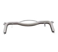 Cierre Bolso Monedero con asa y forma de labios, cierre beso grande, moneda en relieve, bolso hecho a mano for acolchar DIY Reemplazos(Silver)