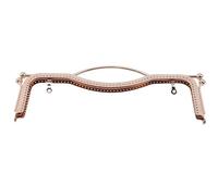 Cierre Bolso Monedero con asa y forma de labios, cierre beso grande, moneda en relieve, bolso hecho a mano for acolchar DIY Reemplazos(Light golden)