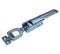 Cierre con pestillo basculante, Cierre de seguridad tipo pico de pato con resorte, abrazadera bloqueable for camión, armario, remolque, hierro plateado