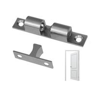 Cierre de bola para puerta de armario, hebilla de cuentas de cobre, cierre | Kit de herrajes de latón para puerta de doble rodillo, para muebles del hogar, armarios, estanterías