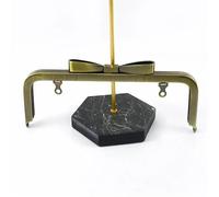 Cierre de bolso de mano 1-5 piezas de asa metálica cuadrada for bolso 20 cm con cierre boquilla liso y tornillo. Soporte for coser bolsos para Bricolaje(Brass,20cm-2Pcs)