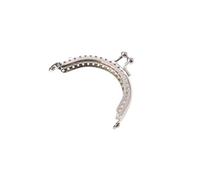 Cierre De Bolso De Mano 2 piezas marco de Metal beso cierre arco for bolso mano monedero tono plateado 6,5 cm