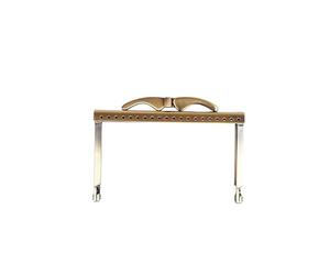 Cierre De Bolso De Mano DIY10,5 cm, asa metálica for marco de bolso, cierre de broche Kiss for bolso DIY, accesorios de costura artesanal a medida(Bronze Glossy 10.5cm)