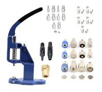 Cierre de botón a presión, remache, ojal, máquina de prensa manual con troqueles de ajuste, todo en un juego