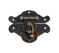 Cierre de Broche Antiguo con Tornillos para Joyero de Madera, Candado de Aleación de Zinc, Color Bronce, Estilo Vintage