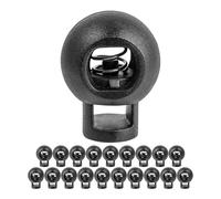 Cierre de Cordón 1 Orificio, 22 x 17 mm, Orificio de 6,5 x 4,8 mm, Ideal para Cierres de Ø 5 mm, 20 uds, Cierre de Goma, Cordones de Liberación Rápida, Corredera de Cordon, Tope para Chaqueta