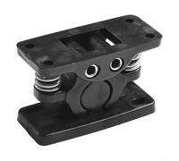 Cierre de doble rodillo de acero inoxidable con cerradura accionada por resorte para una sujeción fiable de la puerta en entornos marinos de caravanas y caravanas (negro)