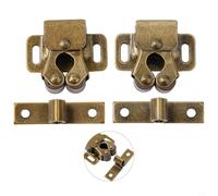 Cierre de doble rodillo de acero inoxidable para puertas de gabinete, cerradura de pestillo resistente con resorte para caravana, barco, cajón de armario, kit de hardware de grado marino (bronce verde