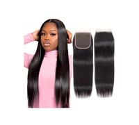 Cierre de encaje suizo transparente de 4x4, 13x4, cabello humano atado a mano, de 10 a 22 pulgadas. Quick Weave(13x4 Lace Frontal,12inch)