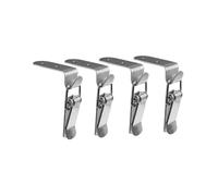 Cierre de gancho con hebilla de boca de pato de 90 grados, cierre de palanca con resorte de acero inoxidable, cierre de pestillo plateado