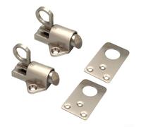 Cierre de gancho seguro de aleación de zinc para ventanas, perfecto para fajín y ático, incluye tornillos para una fácil instalación (plateado)